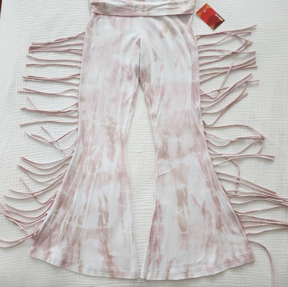 FESTIVAL Fringe Tie Dye Bell Bottoms  Bells Boho Festival